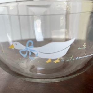 Anchor Hocking Glass Bowl with Goose Design